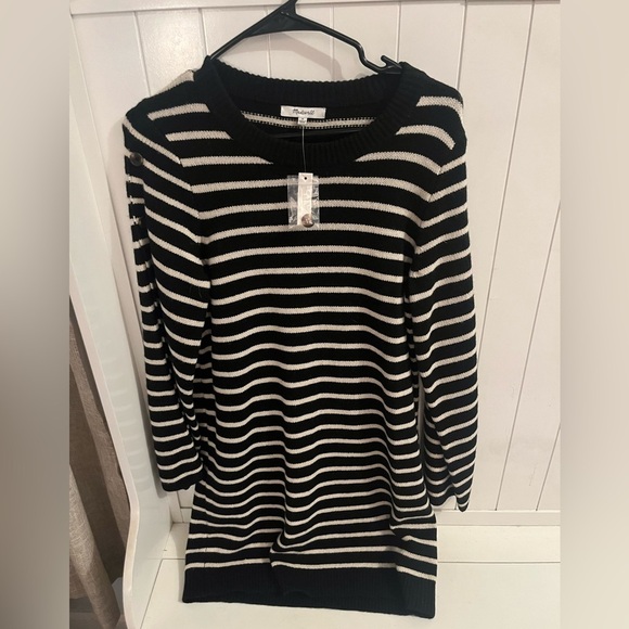 NWT madewell striped wool sweater dress - Picture 2 of 5